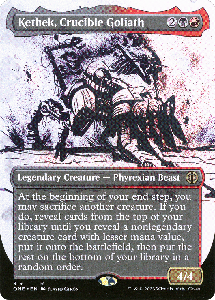 Kethek, Crucible Goliath - Rare Legendary Creature — Phyrexian Beast card from Phyrexia: All Will Be One