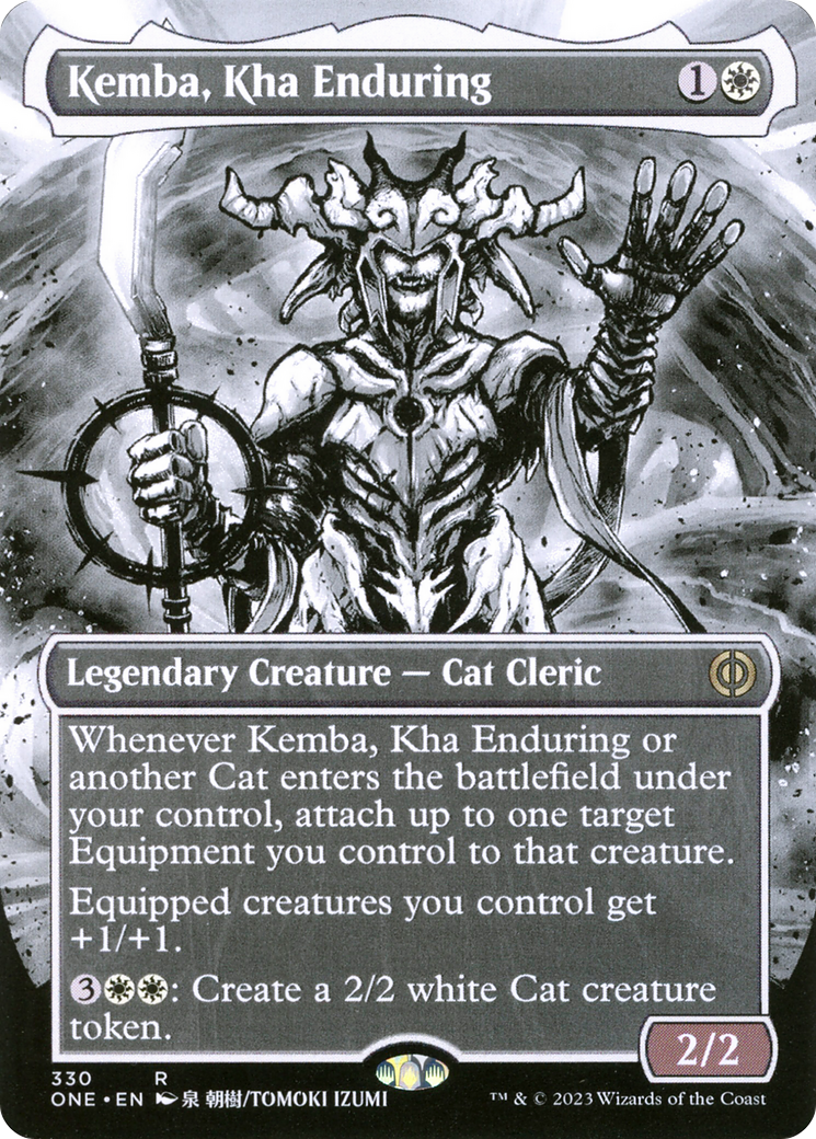 Kemba, Kha Enduring - Rare Legendary Creature — Cat Cleric card from Phyrexia: All Will Be One