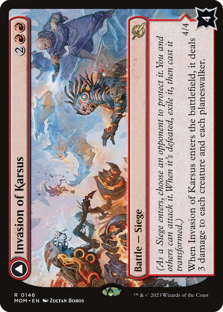 Invasion of Karsus // Refraction Elemental - Rare Creature — Elemental card from March of the Machine