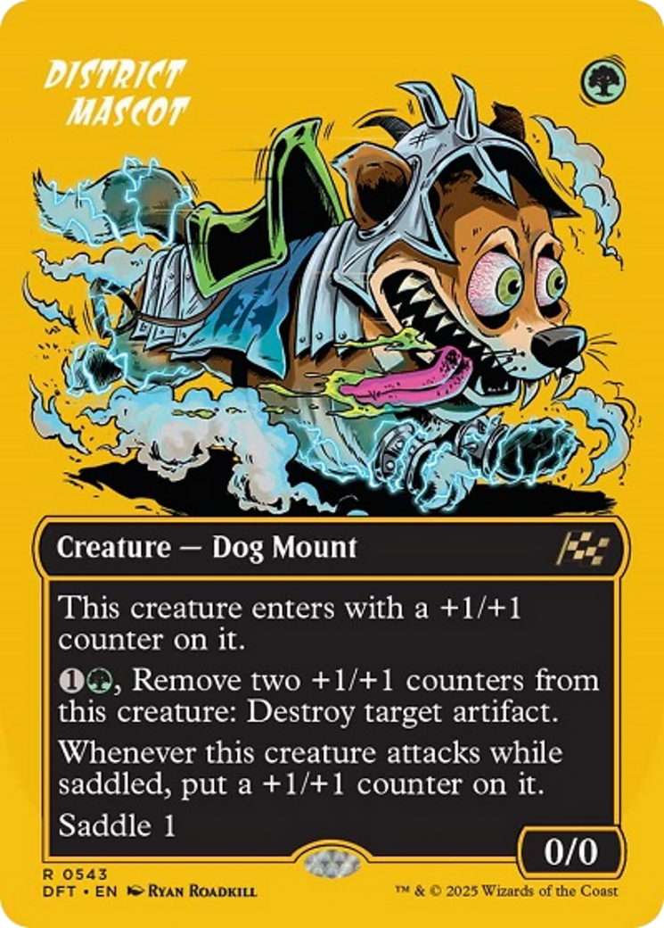 District Mascot - Rare Creature — Dog Mount card from Aetherdrift