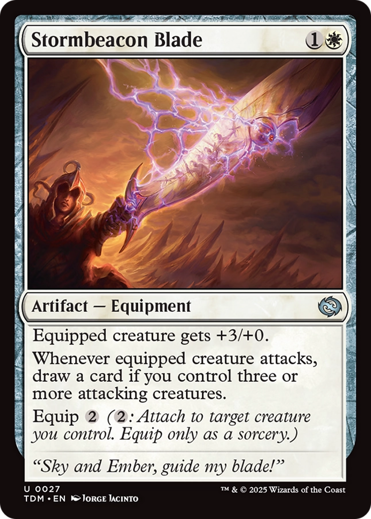 Stormbeacon Blade - Uncommon Artifact — Equipment card from Tarkir: Dragonstorm
