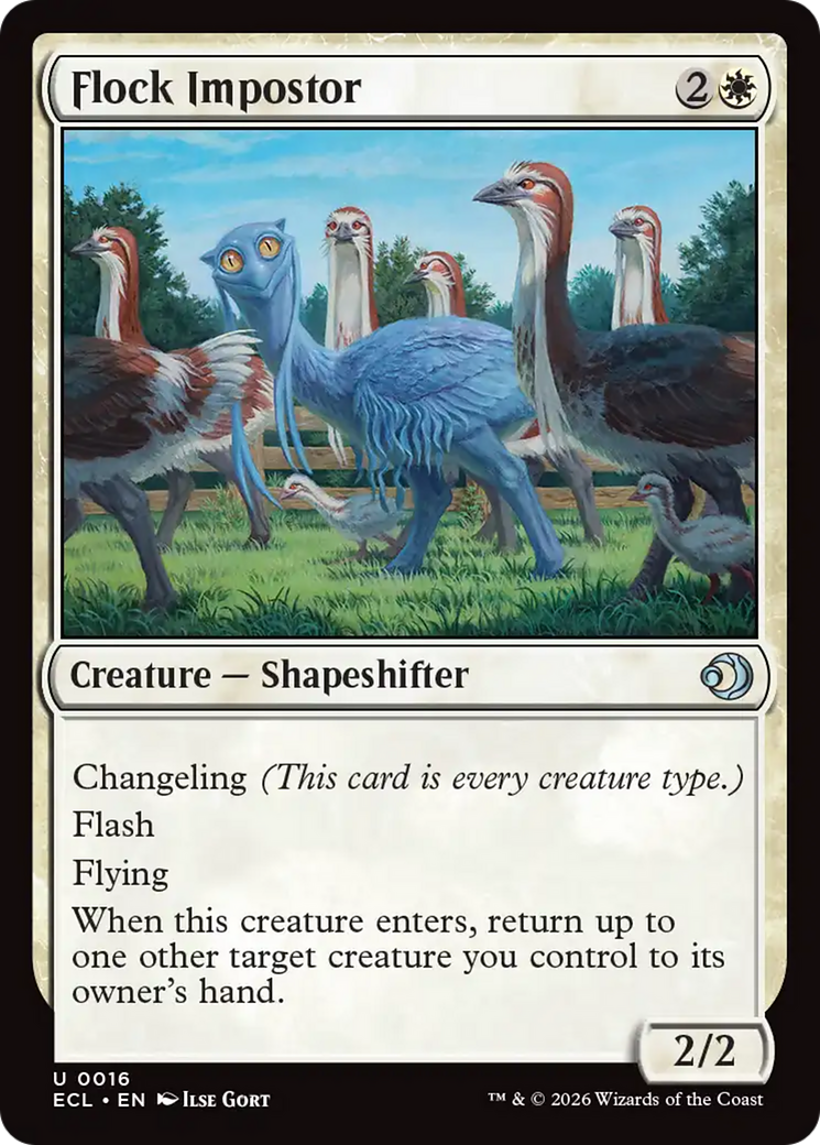 Flock Impostor - Uncommon Creature — Shapeshifter card from Lorwyn Eclipsed
