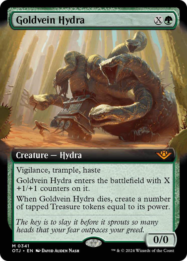 Goldvein Hydra - Mythic Creature — Hydra card from Outlaws of Thunder Junction