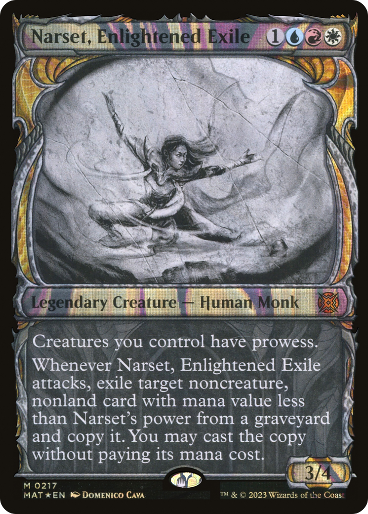 Narset, Enlightened Exile - Mythic Legendary Creature — Human Monk card from March of the Machine: The Aftermath