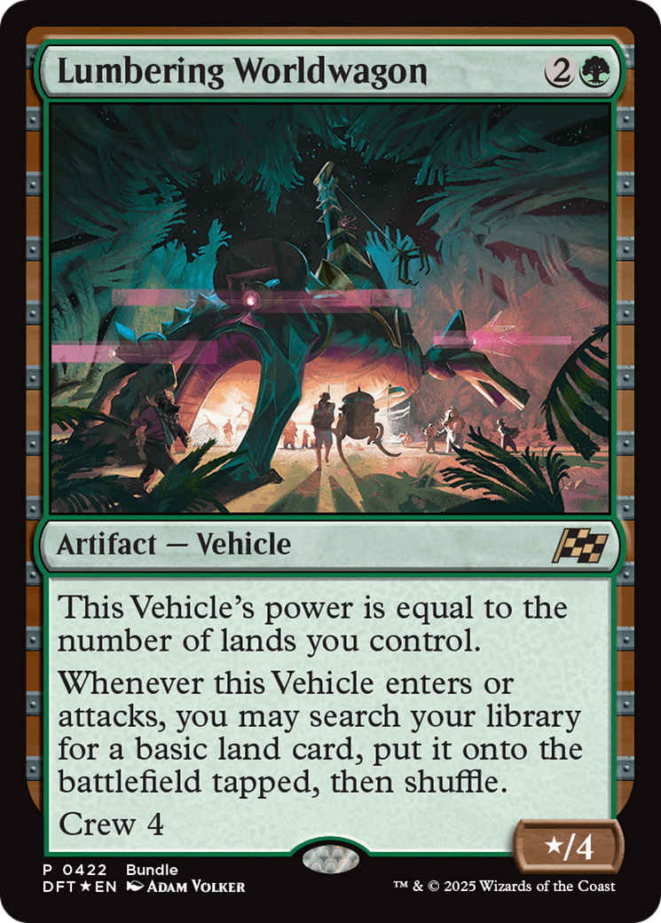 Lumbering Worldwagon - Rare Artifact — Vehicle card from Aetherdrift