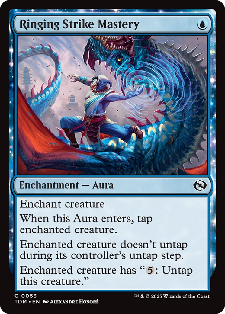 Ringing Strike Mastery - Common Enchantment — Aura card from Tarkir: Dragonstorm