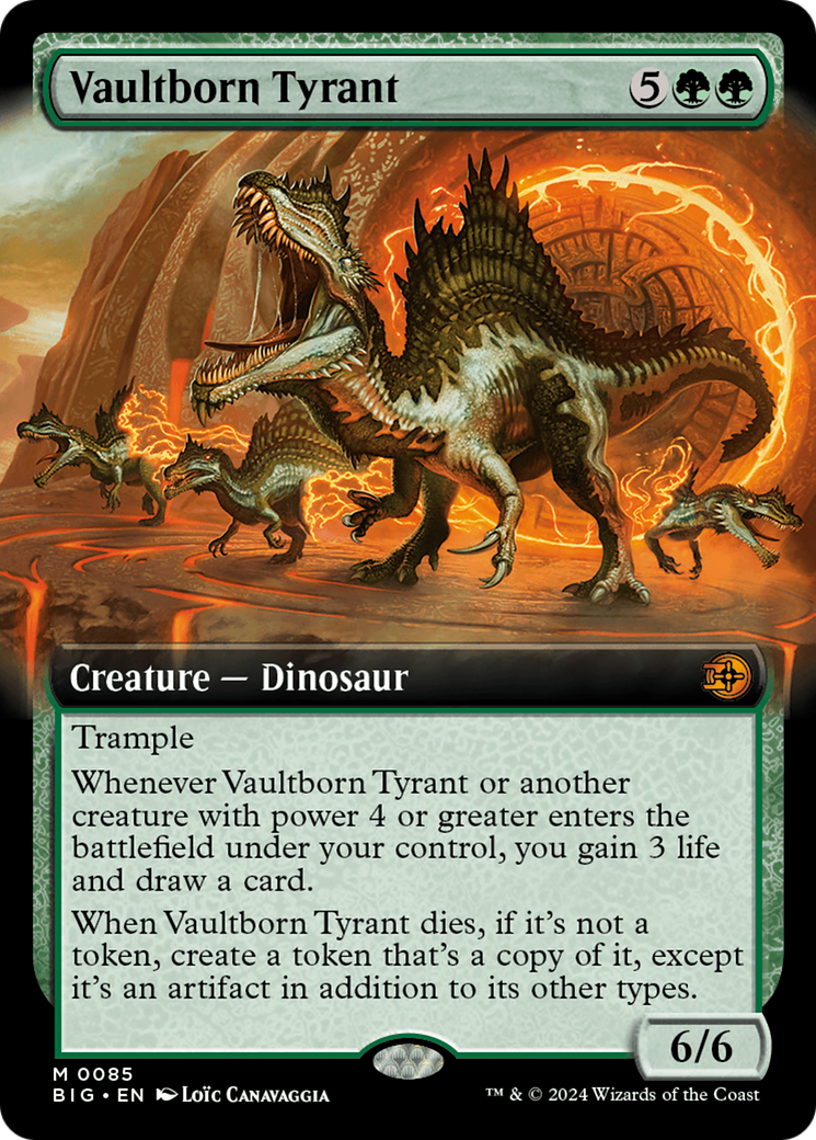 Vaultborn Tyrant - Mythic Creature — Dinosaur card from The Big Score