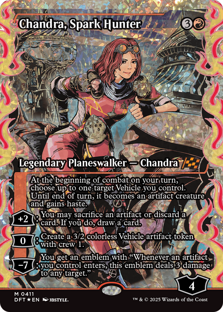 Chandra, Spark Hunter - Mythic Legendary Planeswalker — Chandra card from Aetherdrift