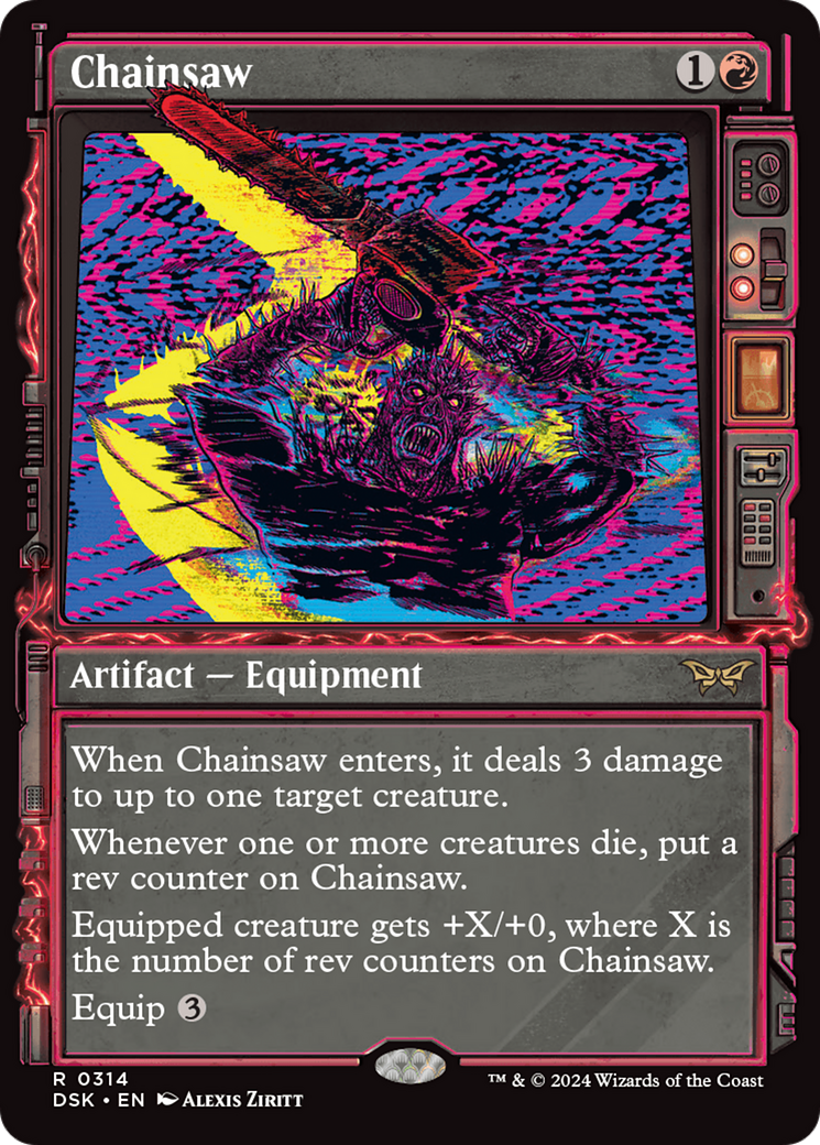 Chainsaw - Rare Artifact — Equipment card from Duskmourn: House of Horror