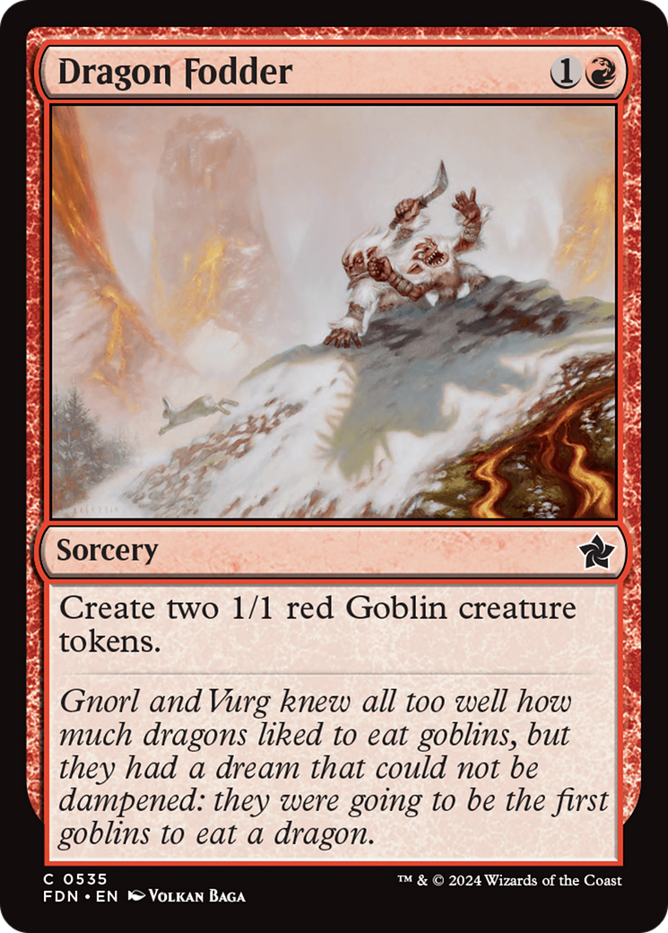 Dragon Fodder - Common Sorcery card from Foundations