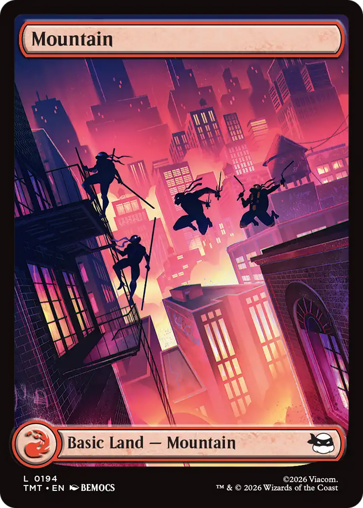 Mountain - Common Basic Land — Mountain card from Teenage Mutant Ninja Turtles