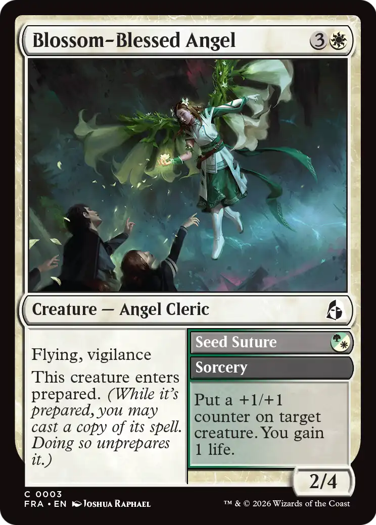 Blossom-Blessed Angel // Seed Suture - Common Sorcery card from Reality Fracture