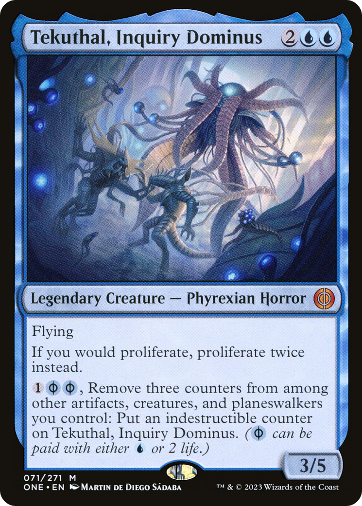 Tekuthal, Inquiry Dominus - Mythic Legendary Creature — Phyrexian Horror card from Phyrexia: All Will Be One