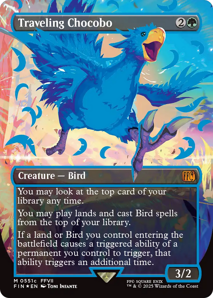 Traveling Chocobo - Mythic Creature — Bird card from Final Fantasy
