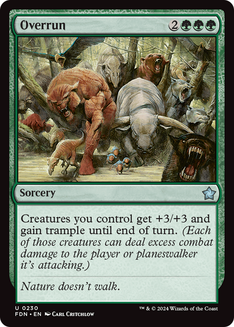 Overrun - Uncommon Sorcery card from Foundations