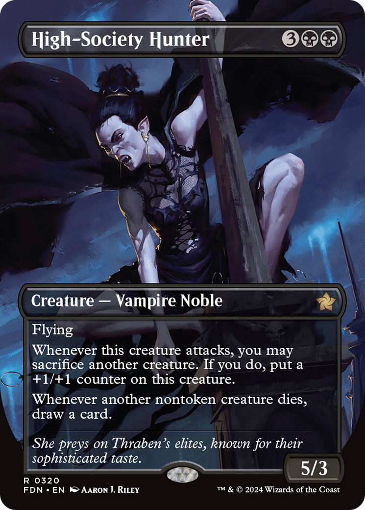 High-Society Hunter - Rare Creature — Vampire Noble card from Foundations