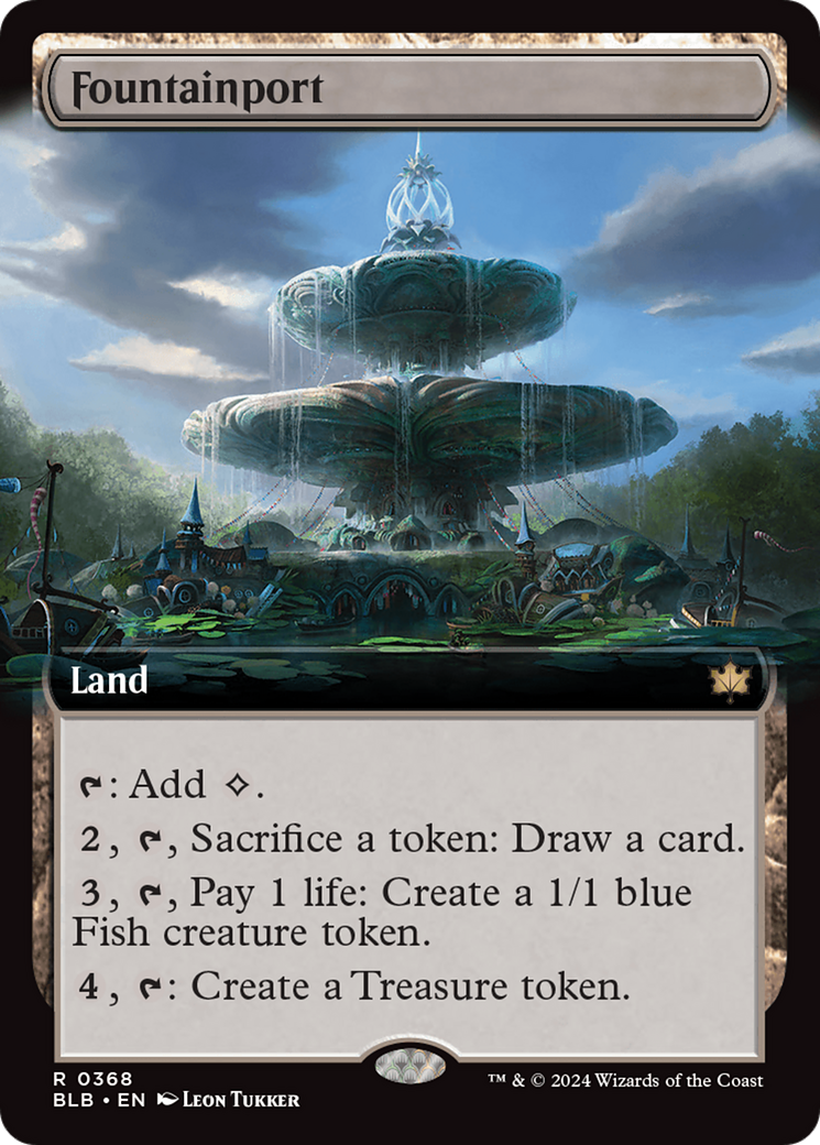 Fountainport - Rare Land card from Bloomburrow