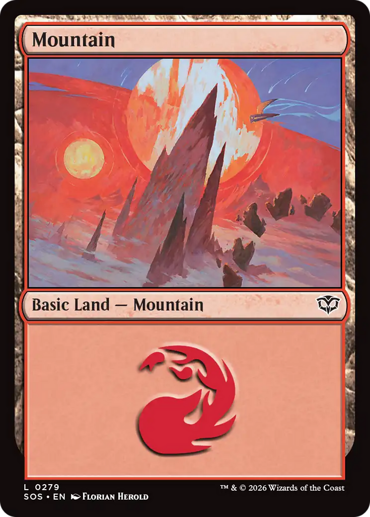 Mountain - Common Basic Land — Mountain card from Secrets of Strixhaven
