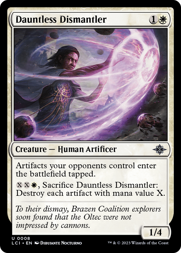 Dauntless Dismantler - Uncommon Creature — Human Artificer card from The Lost Caverns of Ixalan
