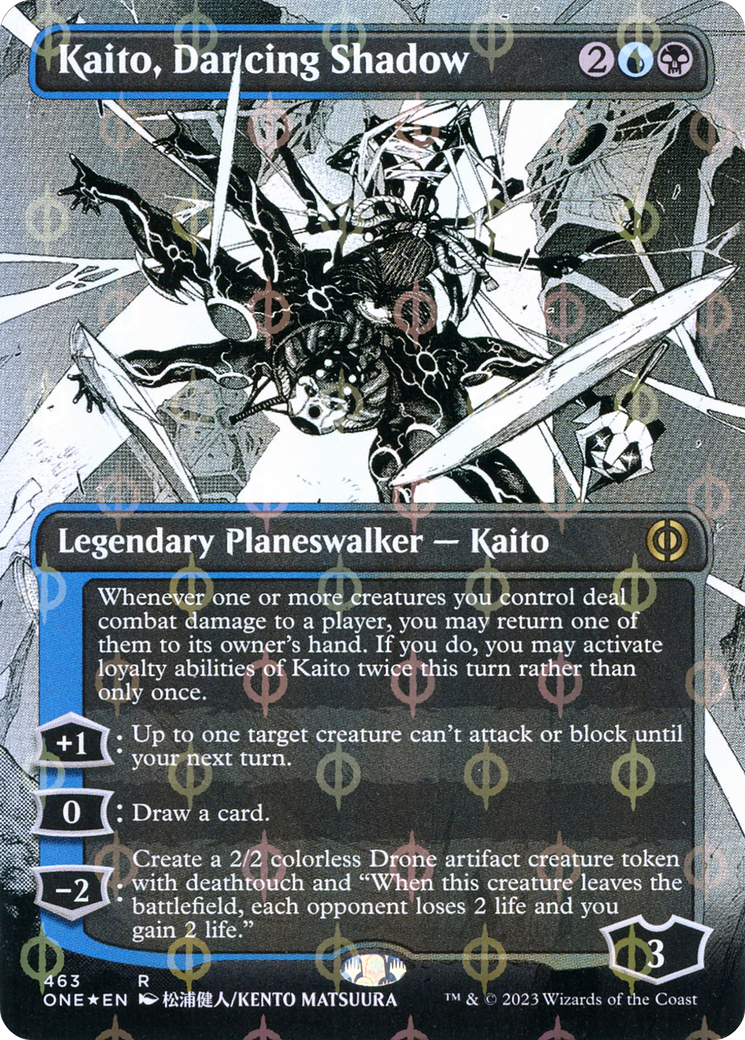 Kaito, Dancing Shadow - Rare Legendary Planeswalker — Kaito card from Phyrexia: All Will Be One