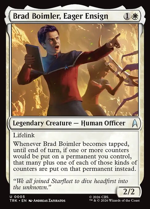 Brad Boimler, Eager Ensign - Uncommon card from Star Trek