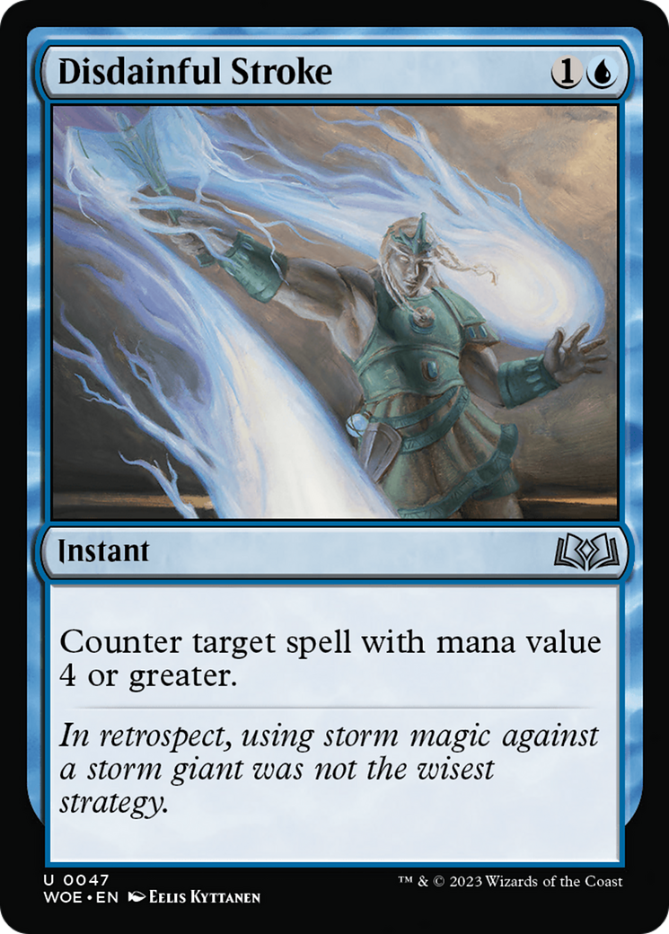 Disdainful Stroke - Uncommon Instant card from Wilds of Eldraine