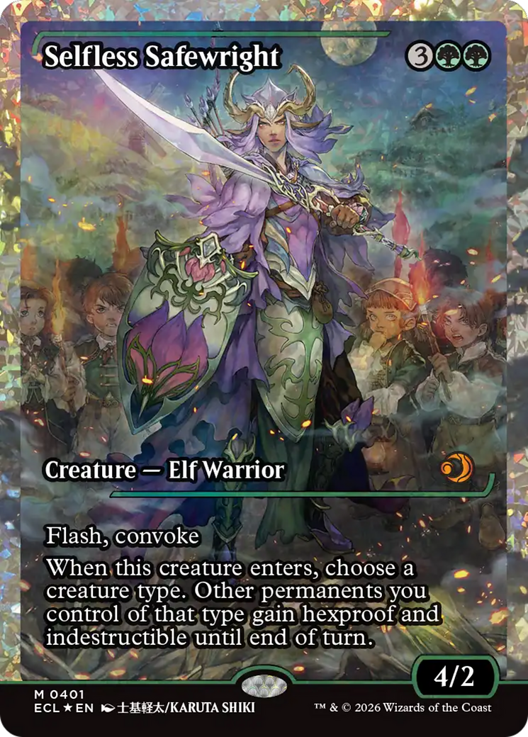 Selfless Safewright - Mythic Creature — Elf Warrior card from Lorwyn Eclipsed