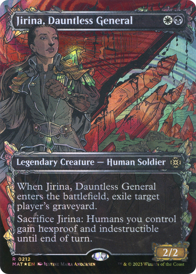 Jirina, Dauntless General - Rare Legendary Creature — Human Soldier card from March of the Machine: The Aftermath