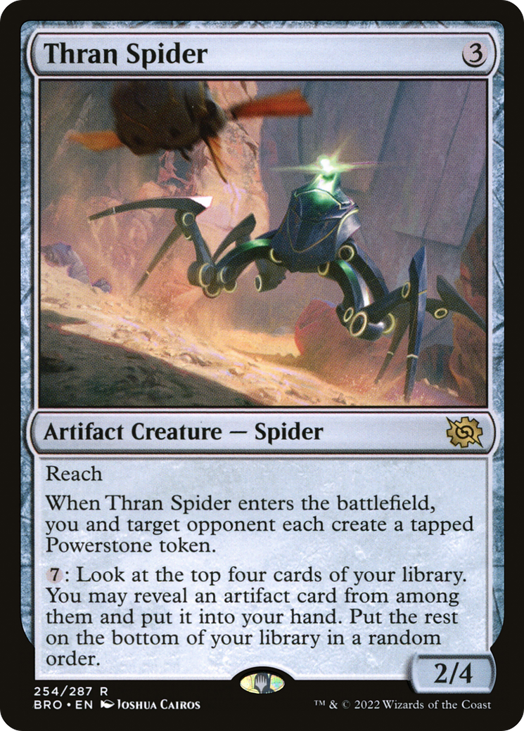 Thran Spider - Rare Artifact Creature — Spider card from The Brothers' War