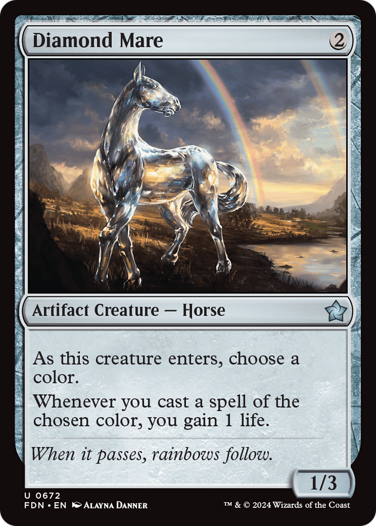 Diamond Mare - Uncommon Artifact Creature — Horse card from Foundations