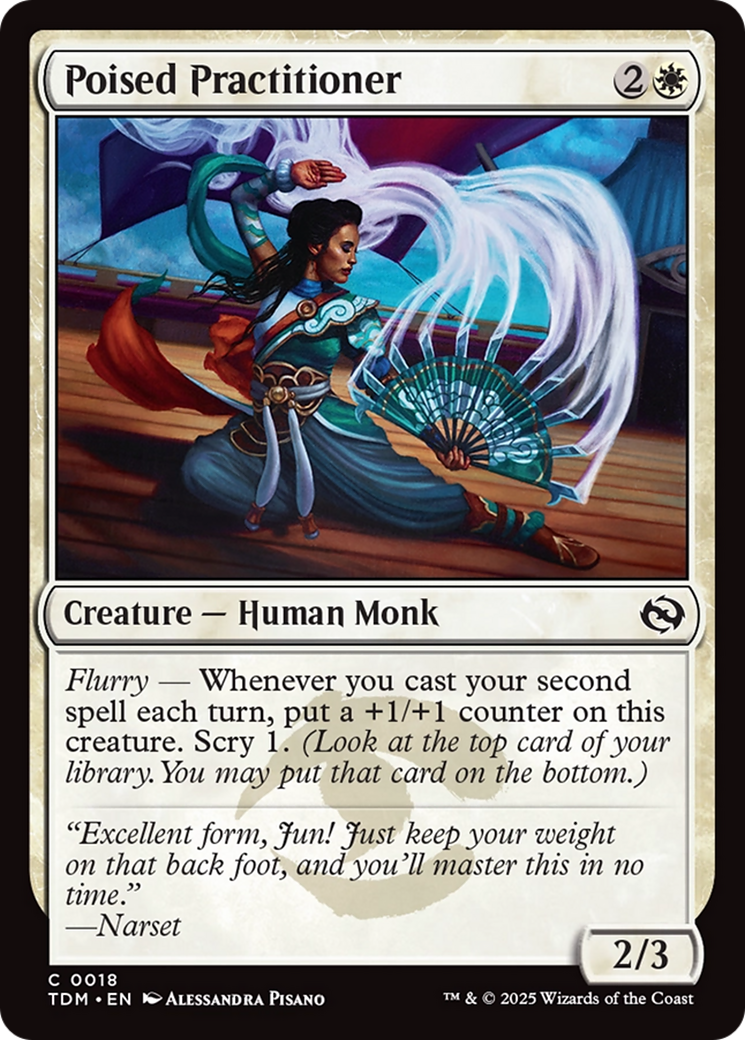 Poised Practitioner - Common Creature — Human Monk card from Tarkir: Dragonstorm