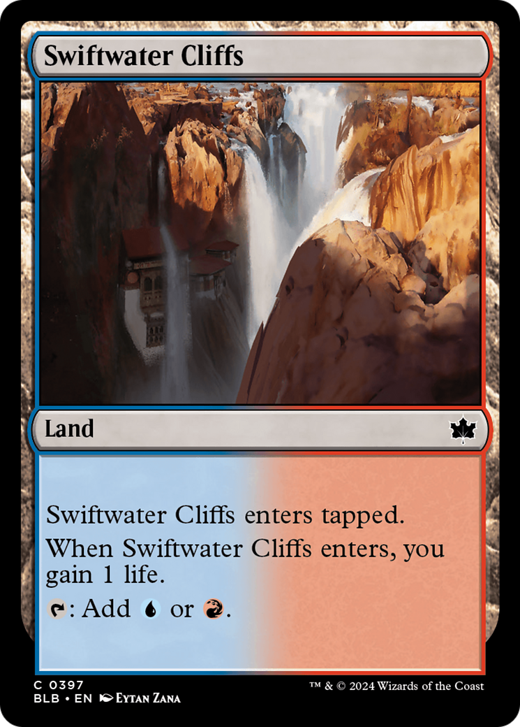 Swiftwater Cliffs - Common Land card from Bloomburrow