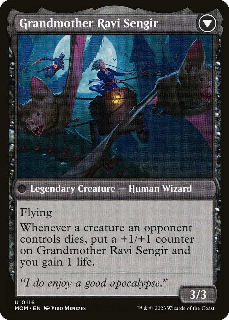 Back face of Invasion of Ulgrotha // Grandmother Ravi Sengir - Battle — Siege card