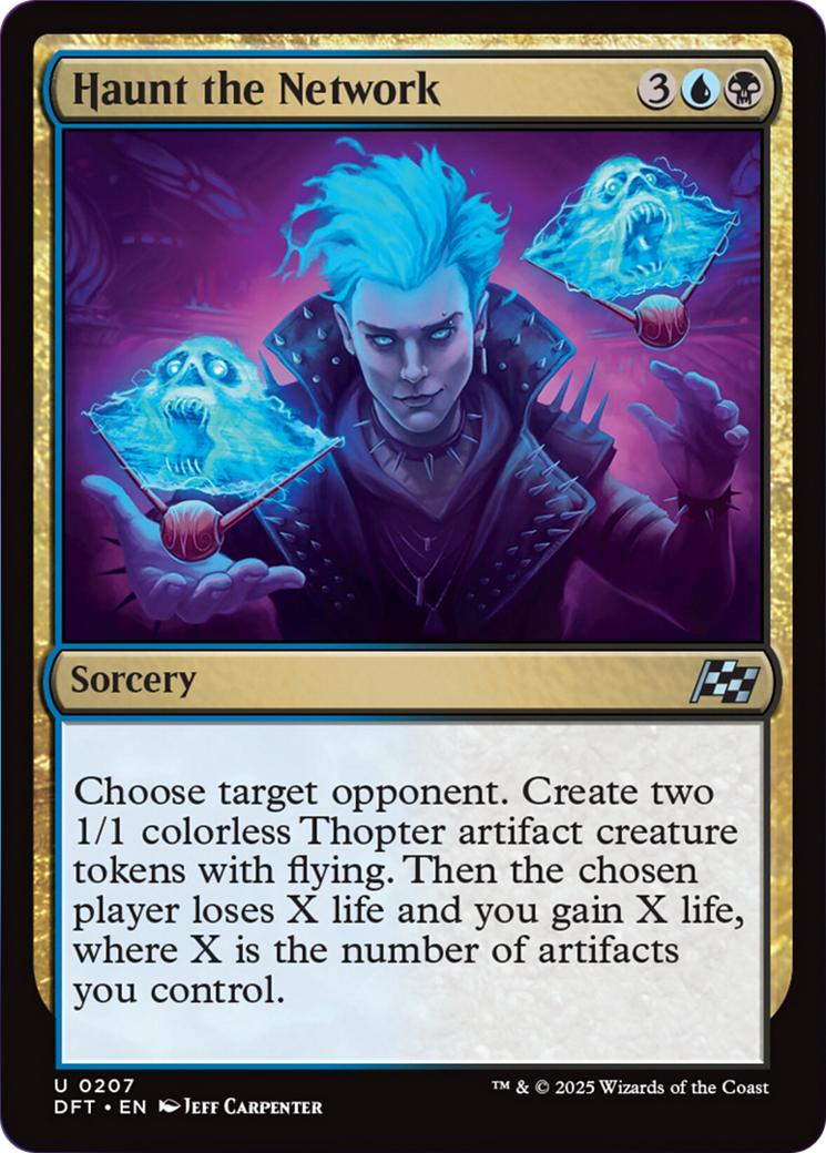 Haunt the Network - Uncommon Sorcery card from Aetherdrift