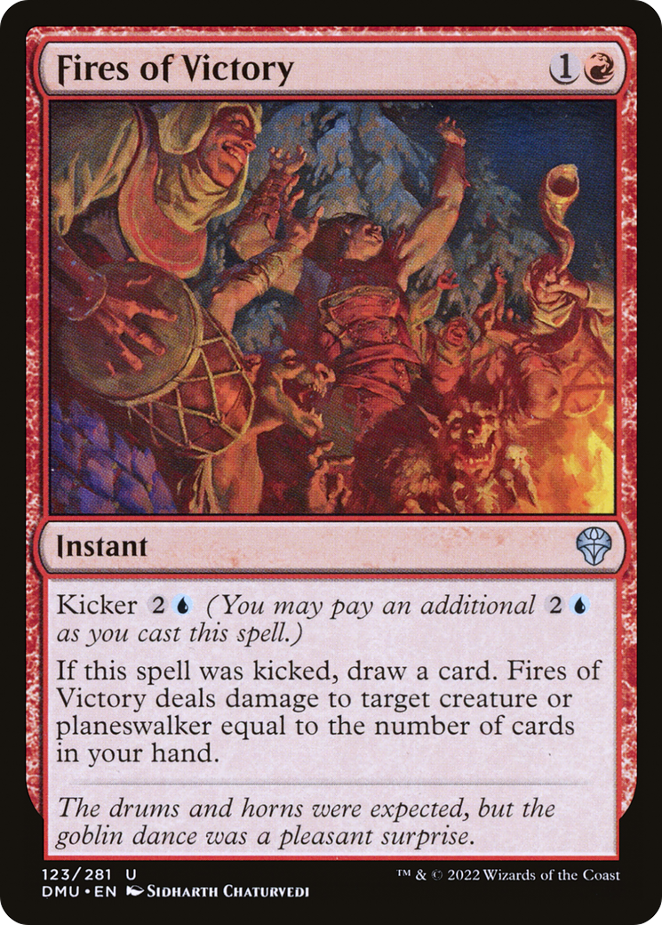 Fires of Victory - Uncommon Instant card from Dominaria United