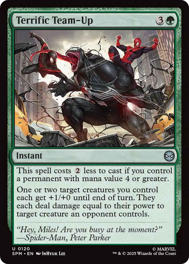 Terrific Team-Up - Uncommon Instant card from Marvel's Spider-Man