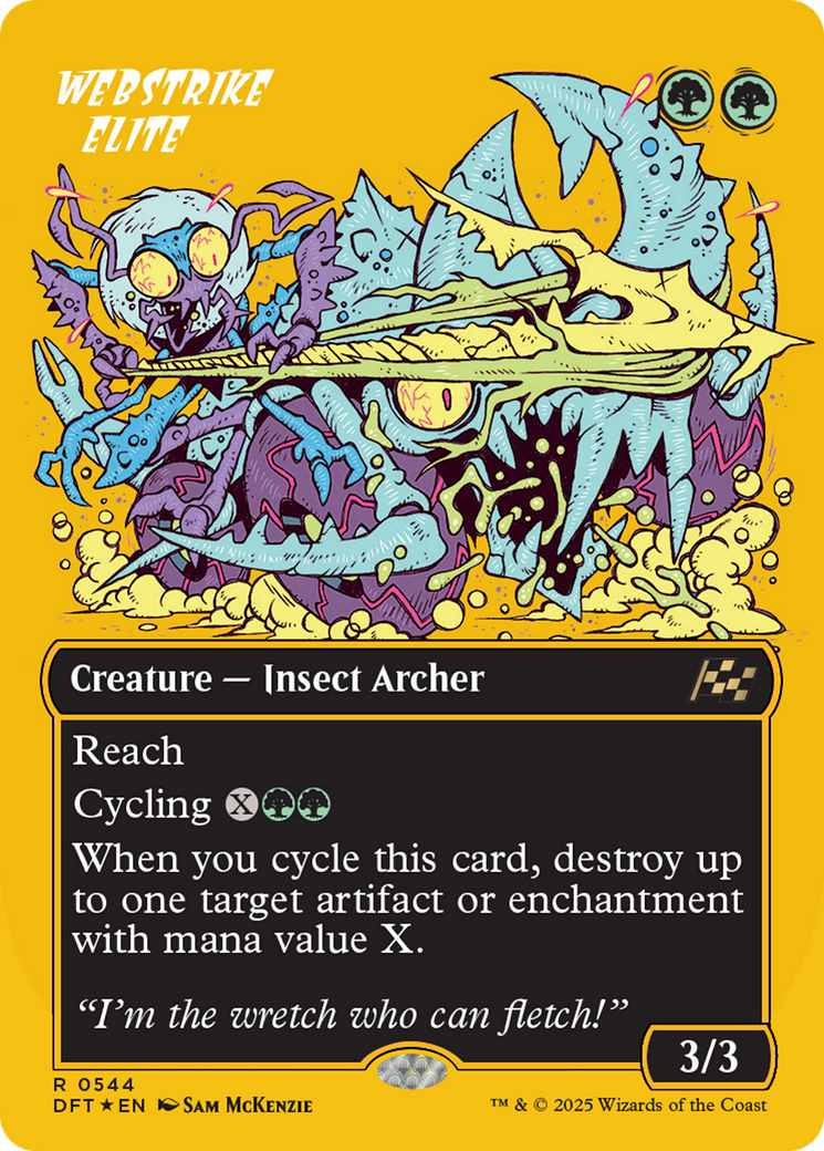 Webstrike Elite - Rare Creature — Insect Archer card from Aetherdrift