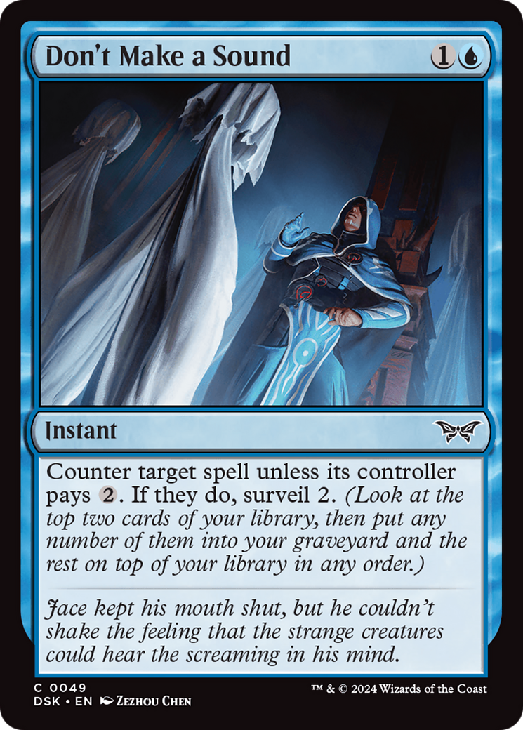 Don't Make a Sound - Common Instant card from Duskmourn: House of Horror