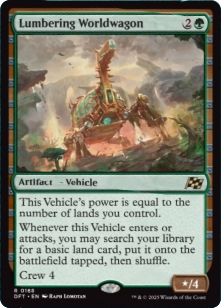 Lumbering Worldwagon - Rare Artifact — Vehicle card from Aetherdrift