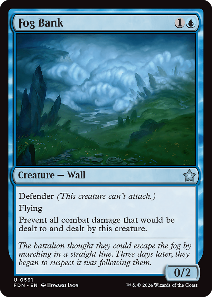 Fog Bank - Uncommon Creature — Wall card from Foundations