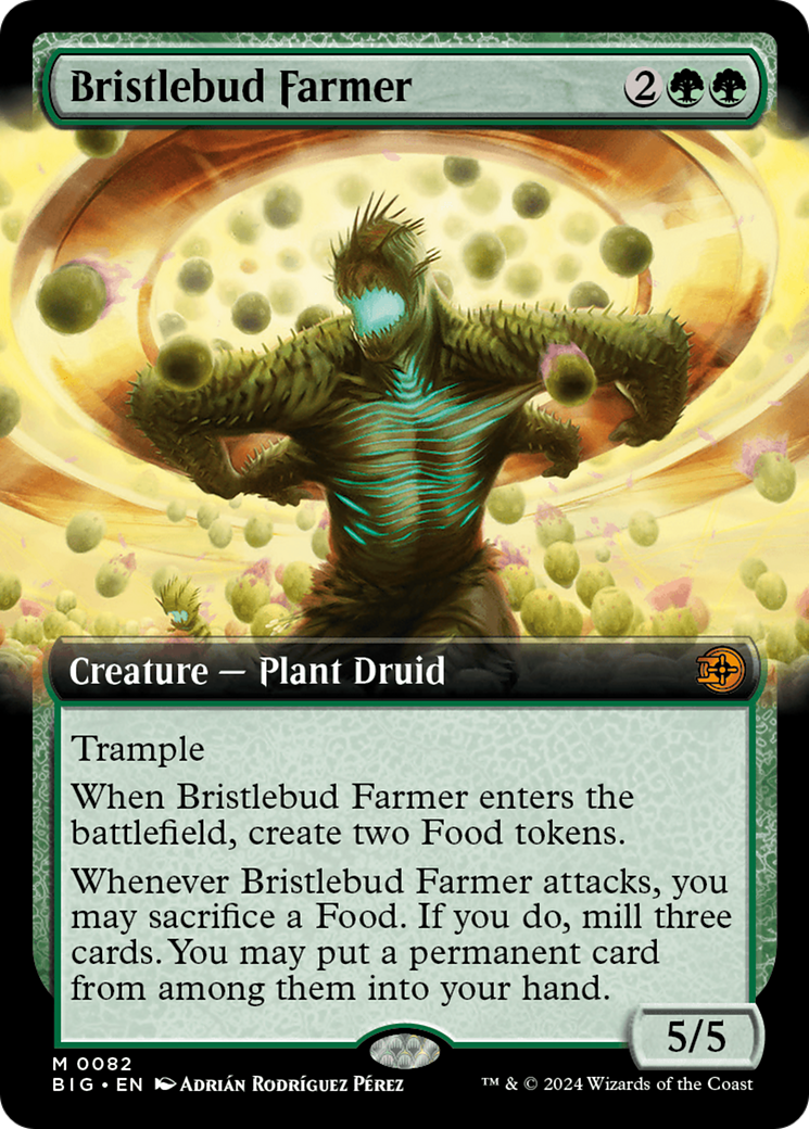 Bristlebud Farmer - Mythic Creature — Plant Druid card from The Big Score