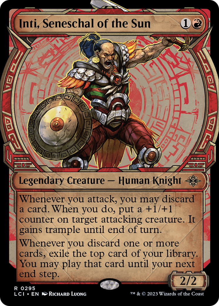 Inti, Seneschal of the Sun - Rare Legendary Creature — Human Knight card from The Lost Caverns of Ixalan