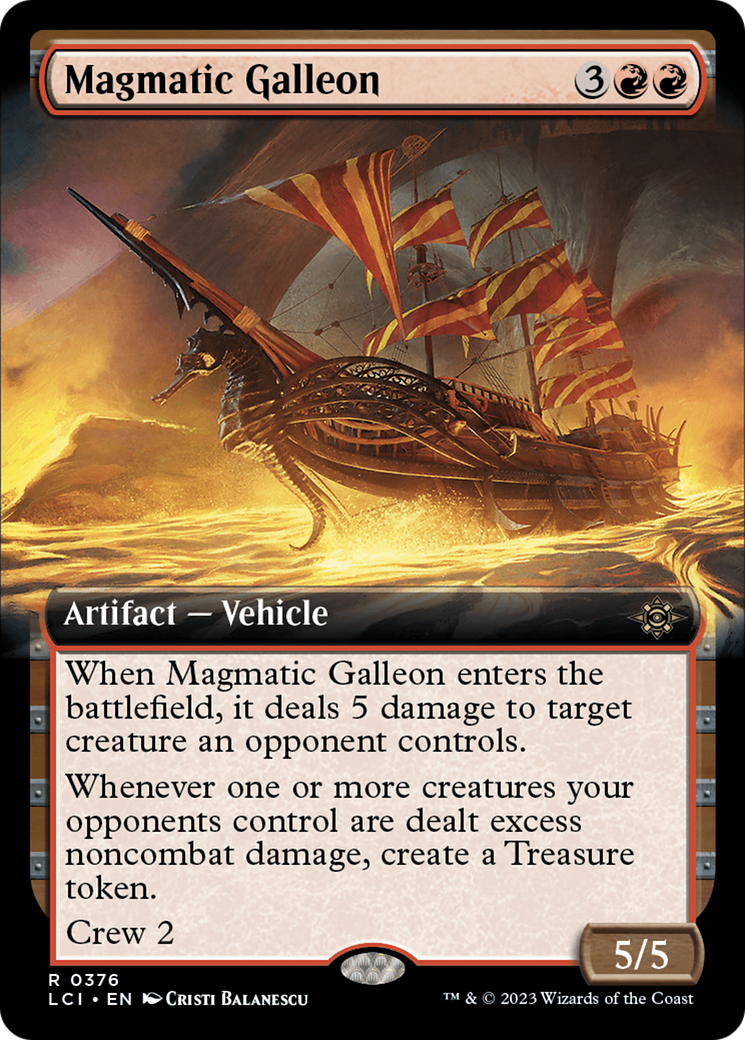 Magmatic Galleon - Rare Artifact — Vehicle card from The Lost Caverns of Ixalan