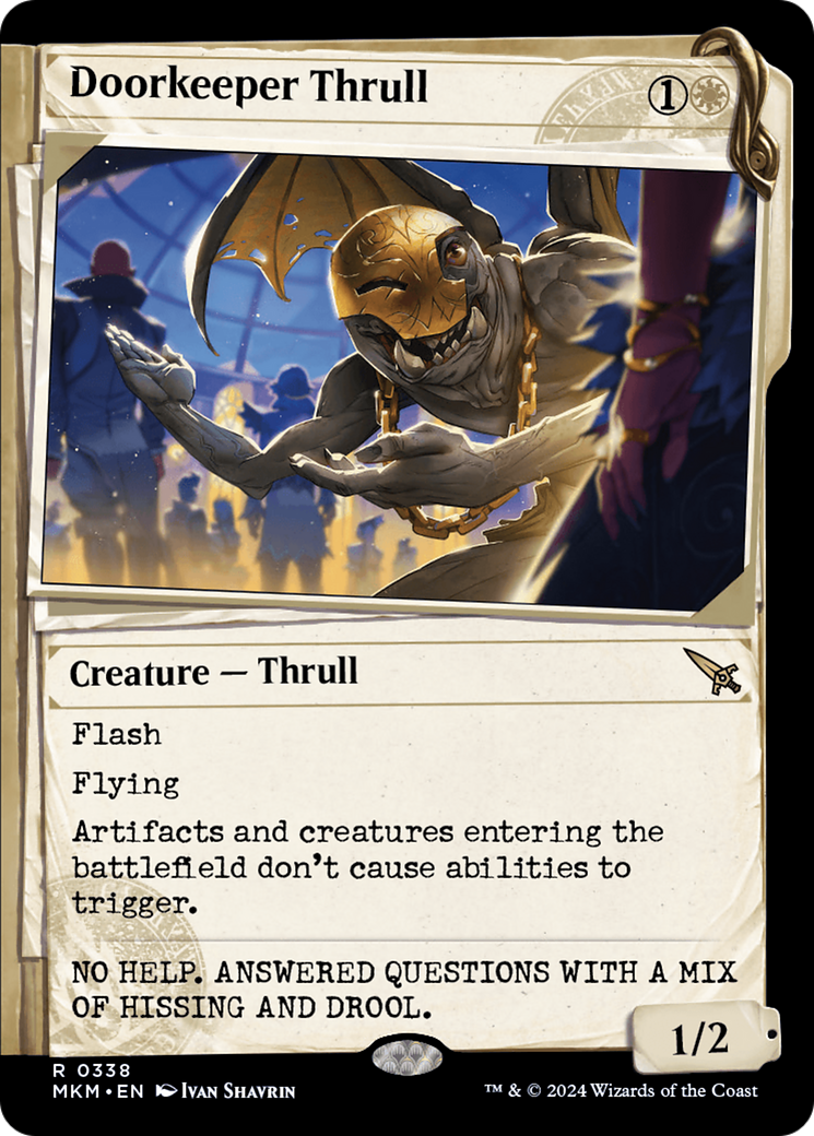 Doorkeeper Thrull - Rare Creature — Thrull card from Murders at Karlov Manor