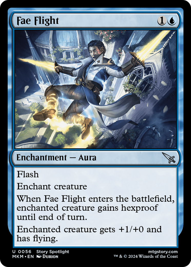 Fae Flight - Uncommon Enchantment — Aura card from Murders at Karlov Manor