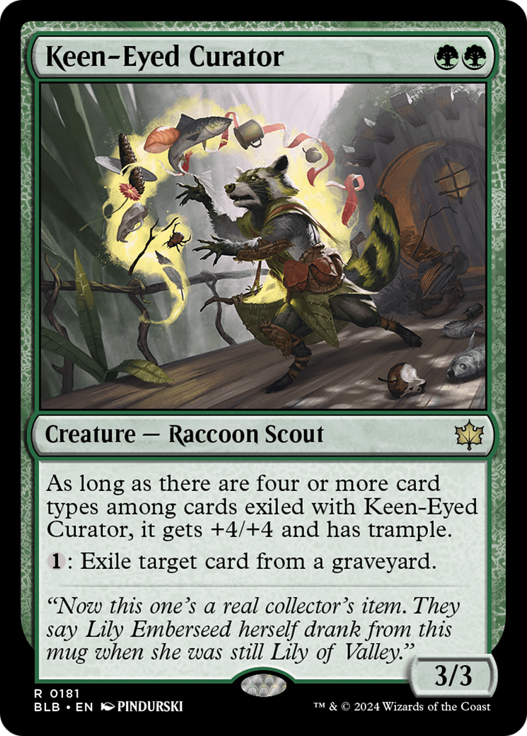Keen-Eyed Curator - Creature — Raccoon Scout used in 60.0% of Simic sideboards