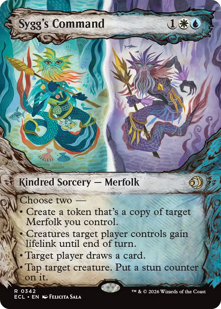 Sygg's Command - Rare Kindred Sorcery — Merfolk card from Lorwyn Eclipsed
