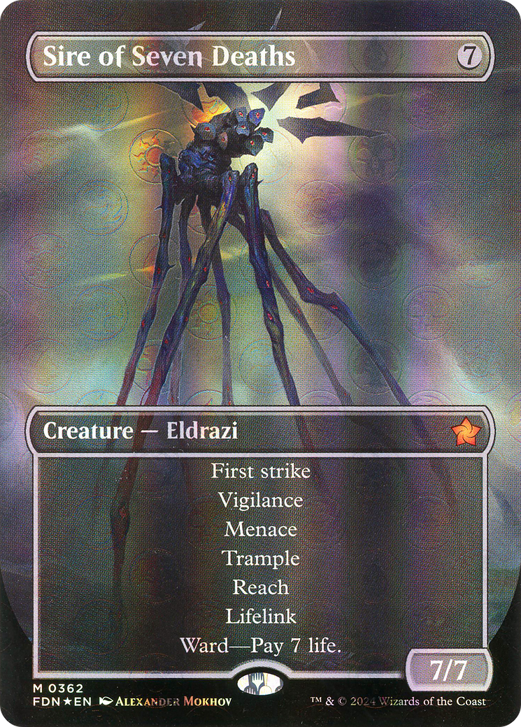 Sire of Seven Deaths - Mythic Creature — Eldrazi card from Foundations