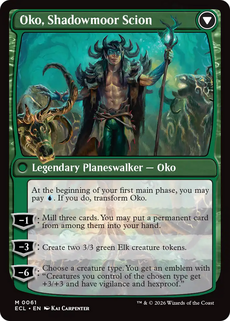 Back face of Oko, Lorwyn Liege // Oko, Shadowmoor Scion - Legendary Planeswalker — Oko card