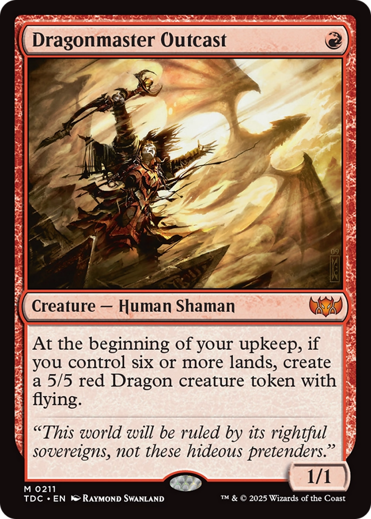 Dragonmaster Outcast - Mythic Creature — Human Shaman card from Tarkir: Dragonstorm Commander